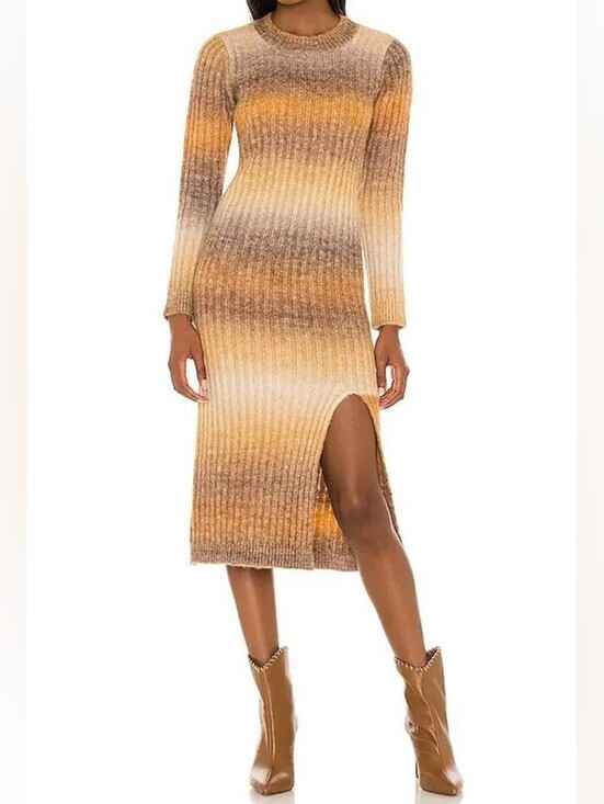 Heartloom Dresses & Skirts - HEARTLOOM Marina Midi Sweater Dress in Tan